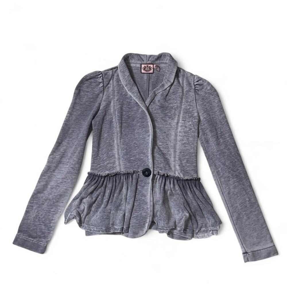 VINTAGE Y2K JUICY COUTURE PEPLUM BLAZER SWEATSHIRT
